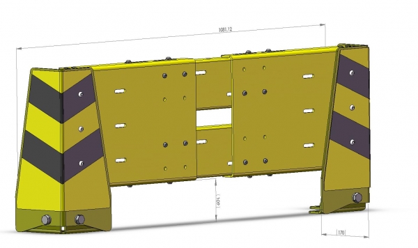 RammSchutzPlanke variabel, 880 – 1320 mm